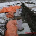 Pouring of East side piers