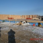 Walls going up