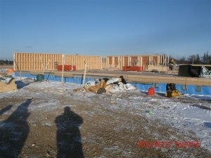 Walls going up